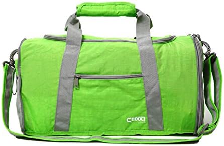 CHOOCI - Foldable Travel Luggage Duffle Bag Lightweight for Sports, Gym, Vacation, Water &amp; Tear Resistant - Grass Green