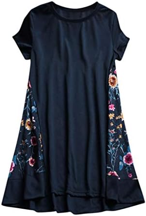 DAYSEVENTH Women Casual Summer Short Sleeve T-Shirt Floral Print Casual Blouse Shirt Tops