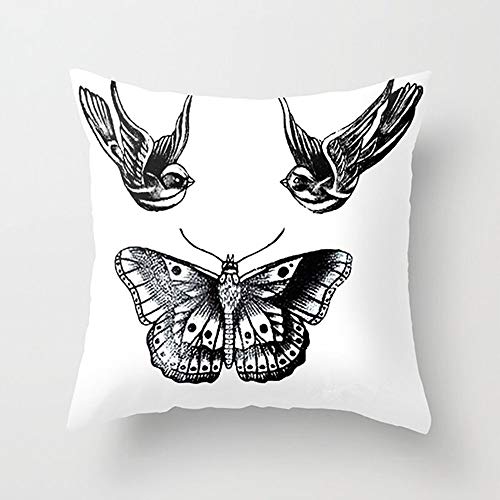 Mikity Cushion Covers Harry Styles Tattoos Square Pillowcases Soft Microfiber for Sofa Bedroom Car Daily Use 18" x 18"
