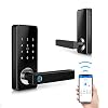 Tiffane Smart Lever Door Lock with Keypad Fingerprint Door Lock Keyless Entry Door Lock Bedroom Door Lock Security for…