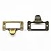 WEICHUAN 30-Pack Zinc Alloy Antique Bronze Label Frame Drawer Pulls -Vintage Industrial Style Apothecary Card Catalog Holder Pull Handles for Drawers and Cabinets, 1.5