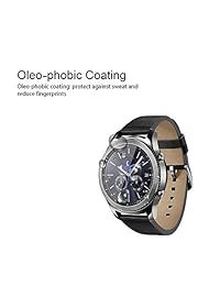 [2-Pack] Samsung Gear S3 Frontier Protector de visualización de vidrio templado, (versión actualizada "cobertura total) supershieldz, antihuellas, antiarañazos, última intervensión de burbuja