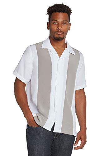 9 Crowns Men's Retro Bowling Bahama Camp Button-Down Shirt