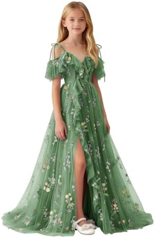 td dresses formal LaDivine BD105 Long Pleated Slit Formal A Line Dress