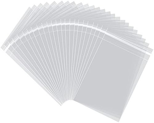 ericotry 100 Pieces Clear Cellophane Bags Self-adhesive Sealing