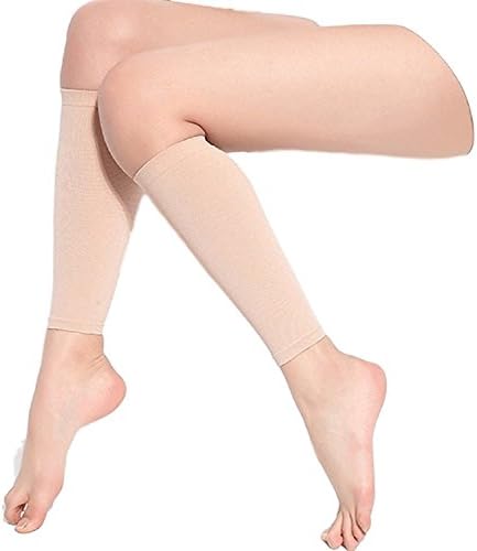 Leg Compression Sleeves Healthy Medical for Men and Women - Calf Shin Support for Shin Splints and Calf Pain Relief Basketball Running Enhance Blood Circulation (1pair)Medium (Skin color)