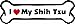 Imagine This Bone Car Magnet, I Love My Shih Tzu, 2-Inch by 7-Inch