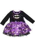 Warner Bros. Batgirl Toddler Girls' Costume Dress with Cape, Purple 3T