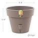 Santino Self Watering Planter Latina 6.9 Inch Jade Indoor/Outdoor Flower Pot with Bottom Watering and Water Level Indicator for All Plants, Flowers, Herbs