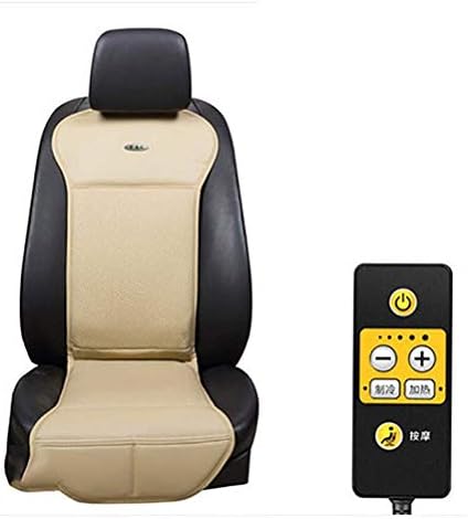 NQCT Heating & Cooling European Left and Right Hand Drivers Car Seat Cushion Pad Cover With Massage Function for WINTER,Beige [Energy Class A]