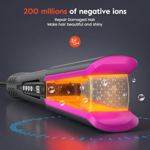 Air Hair Straightener Upgraded 2026, slopehill 1600 W Ion Air Straightener without Heating Plates, Stronger Air Flow for Better Smoothing Effect, Lighter and Quiet, Wet & Dry Hair, No Heat Damage, 90