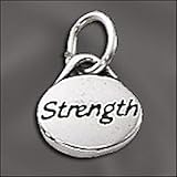Charm - Strength Message Charm .925 Sterling Silver