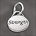 Charm - Strength Message Charm .925 Sterling Silver
