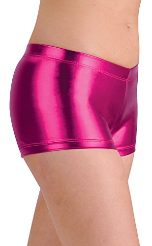 DanzNmotion by Danshuz Girl's Solid Shorts M RED