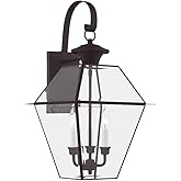 Livex Lighting 2381-07 Westover 3-Light Outdoor Wall Lantern, Bronze