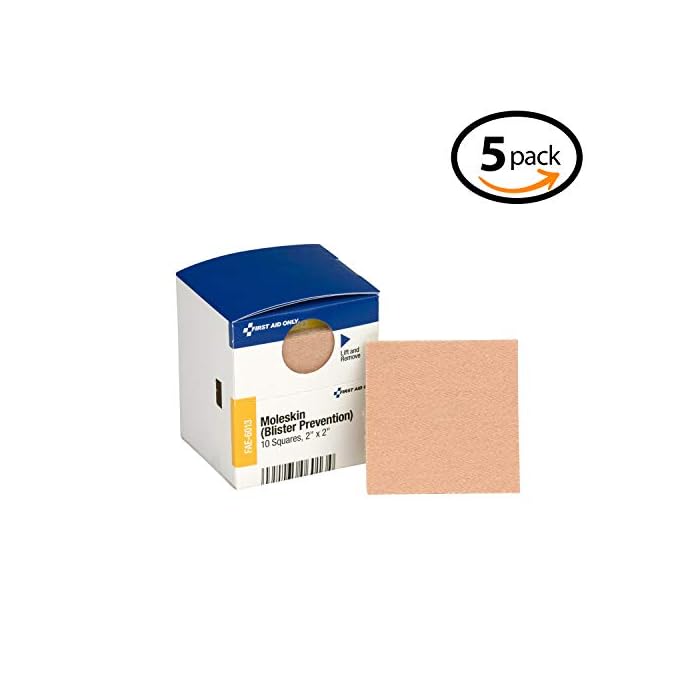First Aid Only Pac-Kit Moleskin Blister Prevention, 10 Count