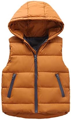 aliveGOT Boy's and Girl's Packable Puffer Down Vest Hooded Lightweight Sleeveless Jacket