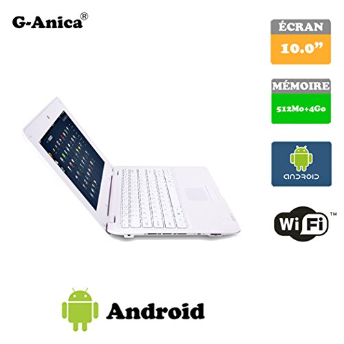 Netbook Laptop Android 4.2 HDMI Ã©cr.10 (WiFi-SD-MMC)-(White)