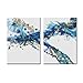 BIL-YOPIN Abstract Painting Canvas Prints Wall Art 20x28inch x2 Pieces Panel Framed Oil Paintings Reproduction for Home and Office Decorations