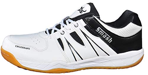 GBG Men`s Badminton Shoes 0751-White-Black-7