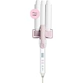 Mane 0.86" Triple Ripple Mini Waver &amp; Power Base Hair Tool Bundle - Mini 3 Barrel Hair Waver for Natural-Looking Waves, Frizz-Free Volume &amp; Beachy Texture - Includes Power Bottom Base (1 Count)