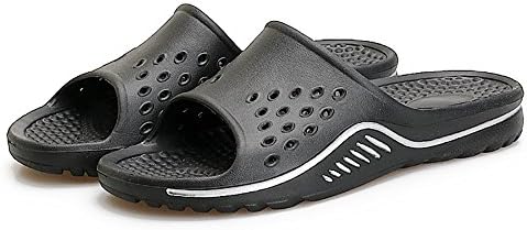 Fendou Men's Shower and Pool Sandals Anti-Slip Rubber Bath Slippers Indoor Floor Soft Slipper Shoes