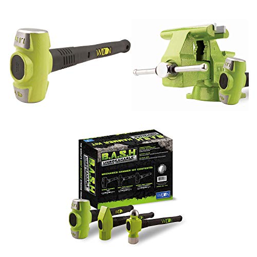 Wilton Bash 6.5 Inch Vise And 12 Inch Hammer + 3 Piece Mechanics Hammer