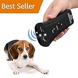 Handheld Dog Repellent, Dual Channel Electronic Animal Repellent, Handy Ultrasonic Dog Training Pet Bark Stopper for Outdoor Camping Garden   