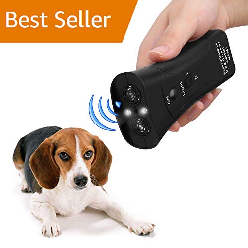 Handheld Dog Repellent, Dual Channel Electronic Animal Repellent, Handy Ultrasonic Dog Training Pet Bark Stopper for Outdoor Camping Garden Handheld Dog Repellent, Dual Channel Electronic Animal Repellent, Handy Ultrasonic Dog Training Pet Bark Stopper for Outdoor Camping Garden