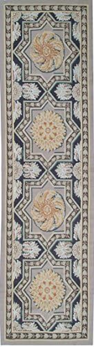 Pasargad Aubusson Hand-Woven New Zealand Wool Runner- 2'11" X 10' 5"