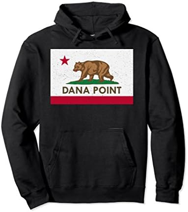 Unisex Dana Point Hoody Vintage California Bear Flag Hoodie Sweats XL: Black