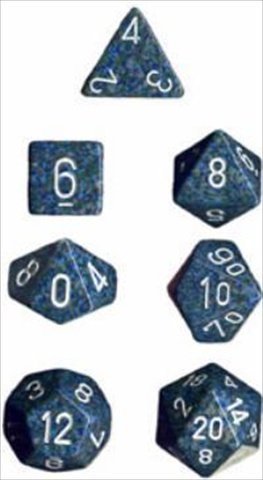 Chessex Manufacturing 25316 Sea Speckled Polyhedral Dice Set Of 7