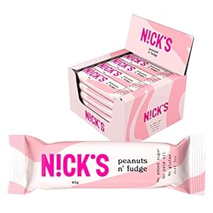 NICKS Keto bar Peanuts n Fudge, pinda’s en fudge melkchocolade repen zonder toegevoegde suiker, glutenvrij (15x40g)