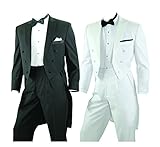 Tailcoat Tuxedo in Black or White, Includes Tailcoat & Tuxedo Pants