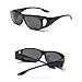 LEDING Polarized Sunglasses Men Women Lightweight TR90 Frame Running Cycling Fishing Driving Golf Sports Glasses (black/Lens)