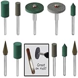 18pc Diamond-in-Rubber Emery Polishing Bit Set - Fits Dremel - Metal, Glass, Stone, Tile