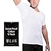 Ejis Sweatproof Undershirts for Men V Neck Cotton with Odor Fighting Silver (XX-Large, White)
