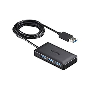 iBUFFALO USB3.0ハブ 4ポートセルフパワータイプ マグネット付き ブラック BSH4A08U3BK