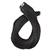 Moresoo 18 Inch Straight Unprocessed Brazilian Hair Tape on Remy Hair Extensions 40 Pieces 100 Grams #1B Off Black Seamless Skin Weft Adhesive Hair Extensions