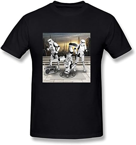 ZHUYOUDAO Custom Star Wars Breakdancing Stormtroopers Tee For Mens Black M