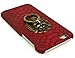 iPhone 6 Plus Case, Bastex Ultra Slim Fit Protective Vintage Rock Lion Head Door Knocker, with Red Gator Skin textured PU Leather Fashion Hard Back Cover for Apple iPhone 6s Plus