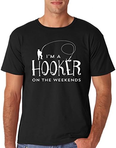 AW FashionsHooker On The Weekend - Funny Fisherman Gifts - Fathers Day Men's Fishing T-Shirt