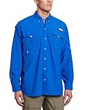 Columbia Men's Bahama II Long Sleeve Shirt (Large, Vivid Blue)