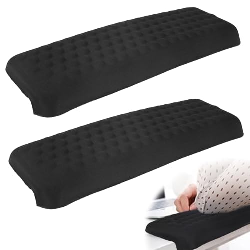 Penitue 2pcs Ergonomic L Shaped Wrist Elbow Cushion, Separate Design Memory Foam Desk Edge Forearm & Wrist Arm Comfort Support Pad Rest for Office Gaming & Home Desk