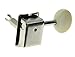 Dopro Nickel with Aged White Button Split Shaft Vintage Guitar Tuning Keys Pegs Tuners for Strat Tele