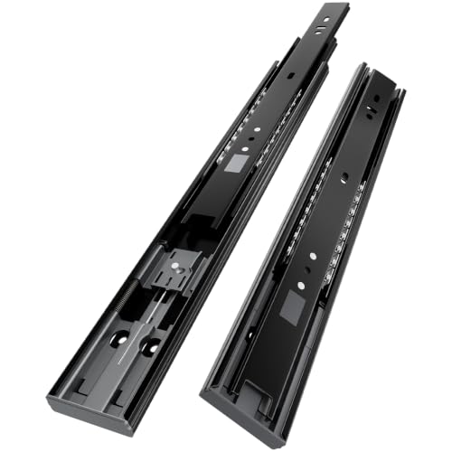AOLISHENG Schubladenschienen 500 mm, Vollauszug mit Soft-Close und Selbsteinzug für Küchenschubladen, 45 kg Tragfähigkeit, 1 Paar (2 Stück)