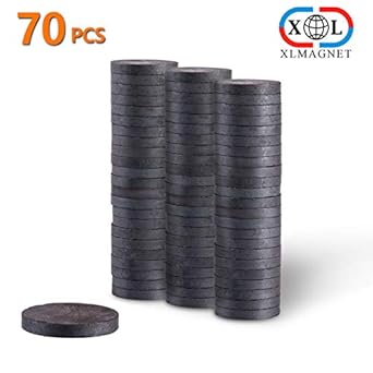 XLMAGNET 70 imanes de cerámica, pequeños imanes de disco redondos ...