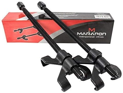 Marapon | Shock Absorber Spring Compressor Set | 370 mm Clamp | 2 Pcs | for Change, Tuning or Lower Suspension Setting. | Cars and Motorcycles