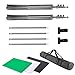 Amzdeal Photography Backdrop Stand Photo Background White Black Green Backdrop and Stand Kit with Carry Bag Non Woven Backdrops for Video Photo Studio