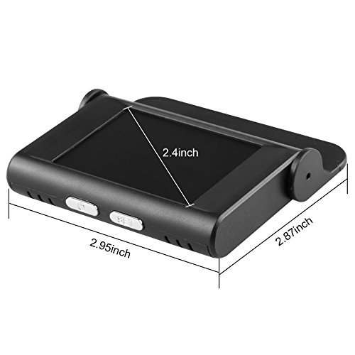 AUTOOL 2.4 Inch TFT Head Up Display Tire Pressure Monitor System TPMS Wireless Solar Digital Tire Pressure Temperature Warning Gauge w/ Car Charger+4 Internal Sensor(Internal Sensor Kit) - Thumbnail 4